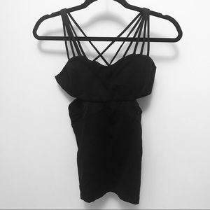 Black Lululemon Yoga Top with Built-In Bra
